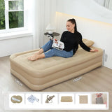 Luxury 1-2 Person Camping Inflatable Mattress with Built-in Pump – PVC Air Bed for Glamping & Outdoor Sleep