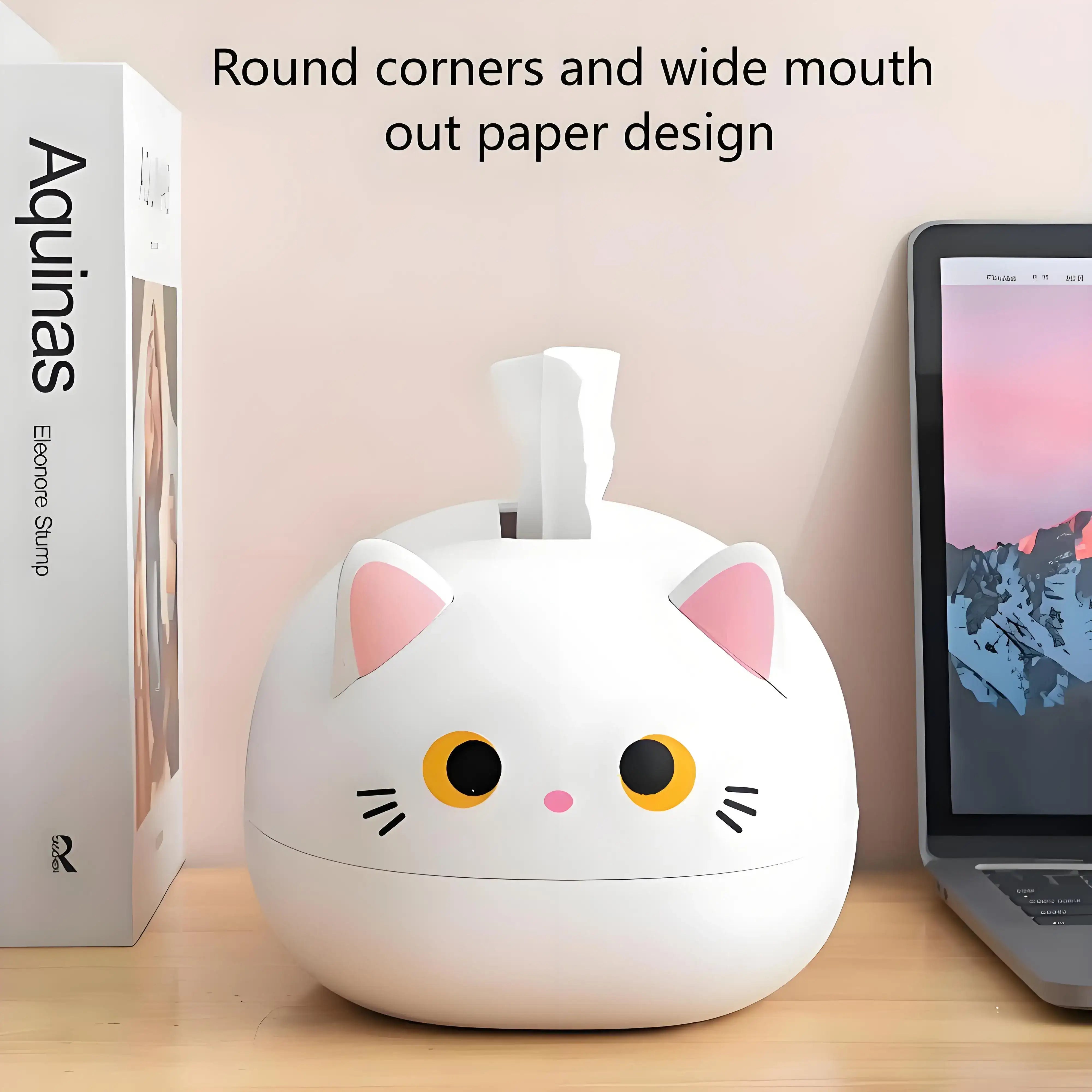 Elegant Cartoon Design Multi-Functional Tissue Box Holder with Toothpick Slot – Living Room / Kitchen / Bathroom