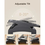 🦶 Adjustable Ergonomic Foot Rest Under Desk – Massage Texture & Roller Support for Office Work or Gaming