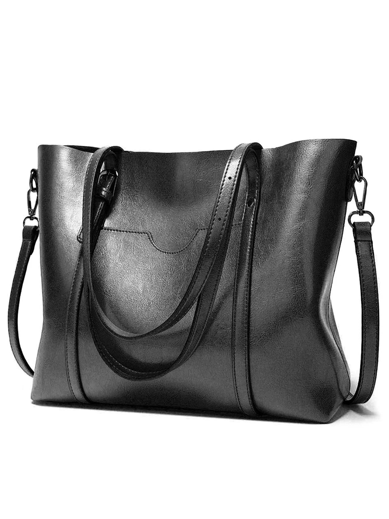 Pahajim women’s leather handbag – elegant top-handle satchel purse, classic tote bag for women’s fashion & daily use