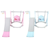 Climber & Swing Set with Slide, Indoor/Outdoor Play Slide-Swing Combo for Kids