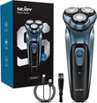 Sejoy 3D Rotary Electric Shaver – Wet & Dry Rechargeable Beard Grooming for Men & Gift-Perfect