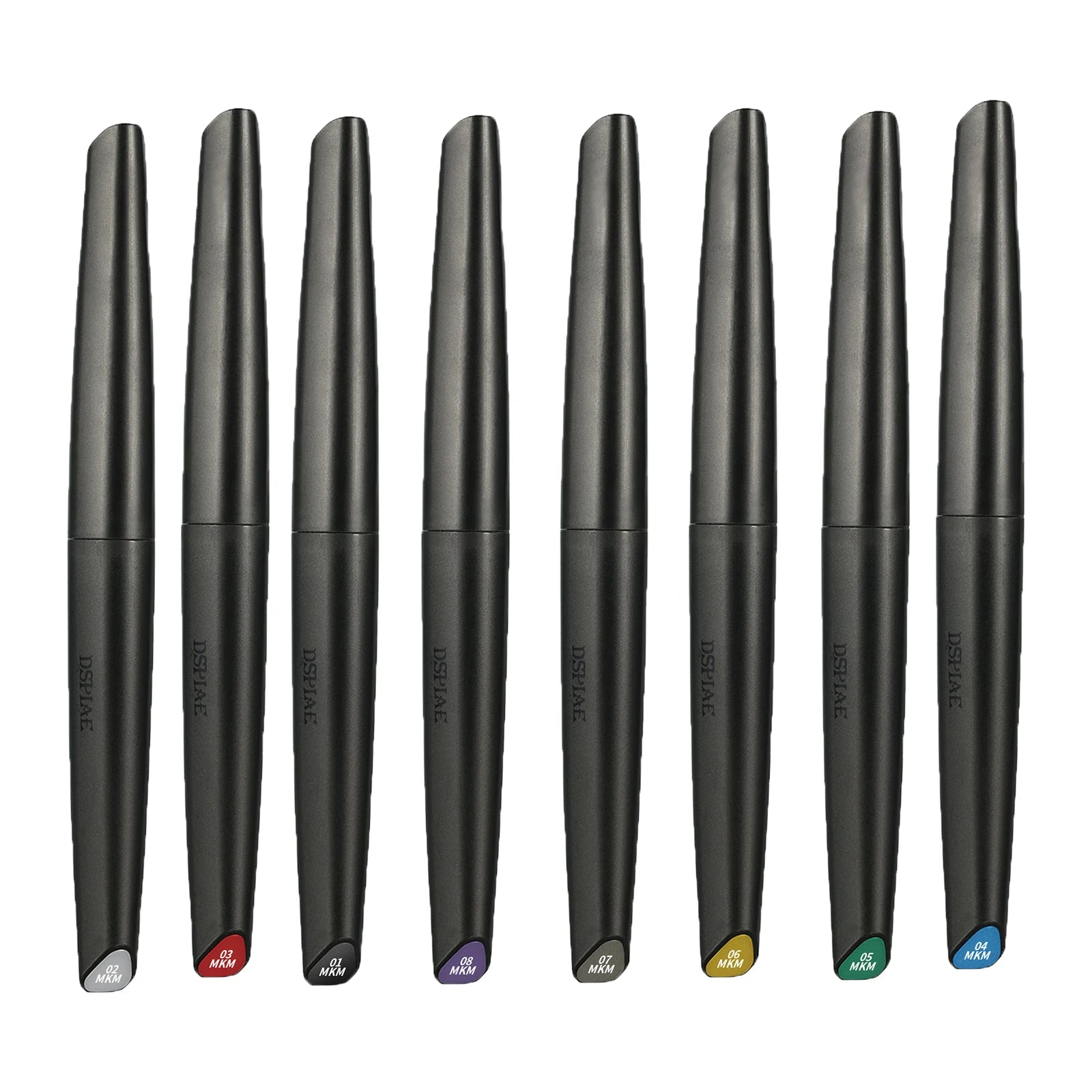 DSPIAE Brush Pen Set (5/8/12 Colors) – Water-Based Soft Tip Markers with Metallic & Fluorescent Ink