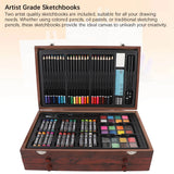 Premium Wooden Art Set — Multifunctional Sketching & Painting Kit with Foldable Storage Box (School & Creative Projects) 🎨