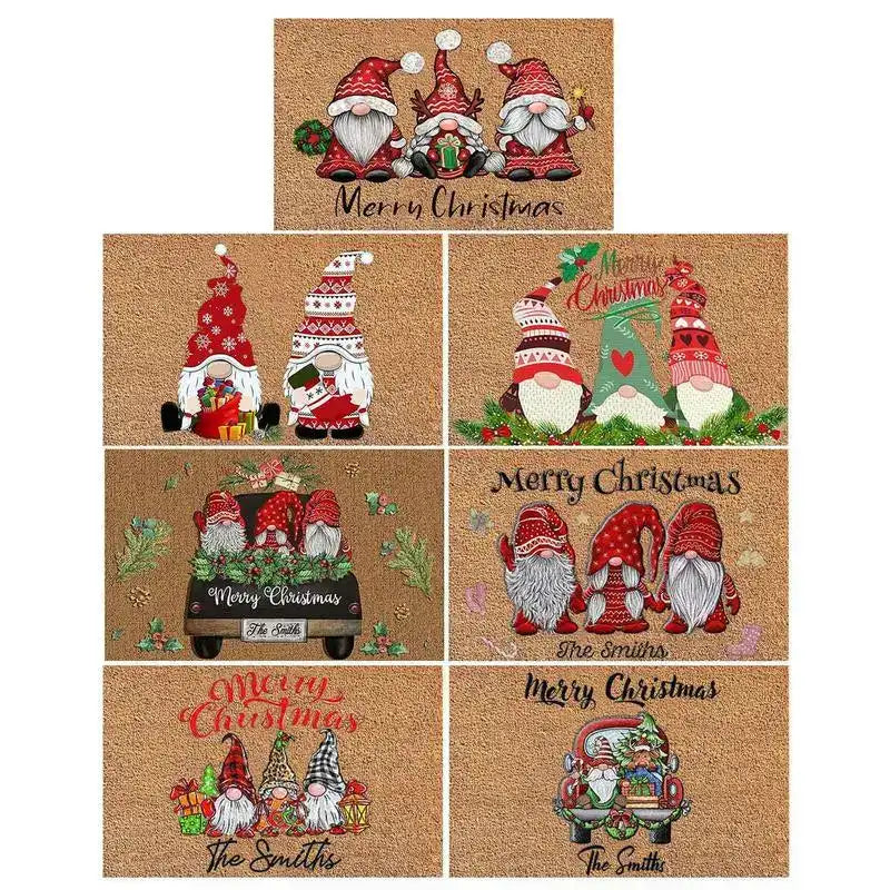 Colorful Christmas Welcome Mat – Fun Outside Entrance Doormat Rug for Home Decor 🎄✨