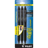Erasable Gel Pens — Fine-Point 0.5mm, Black Thermo-Sensitive Ink, Smooth Writing, No-Smear, Refillable (3-Pack)