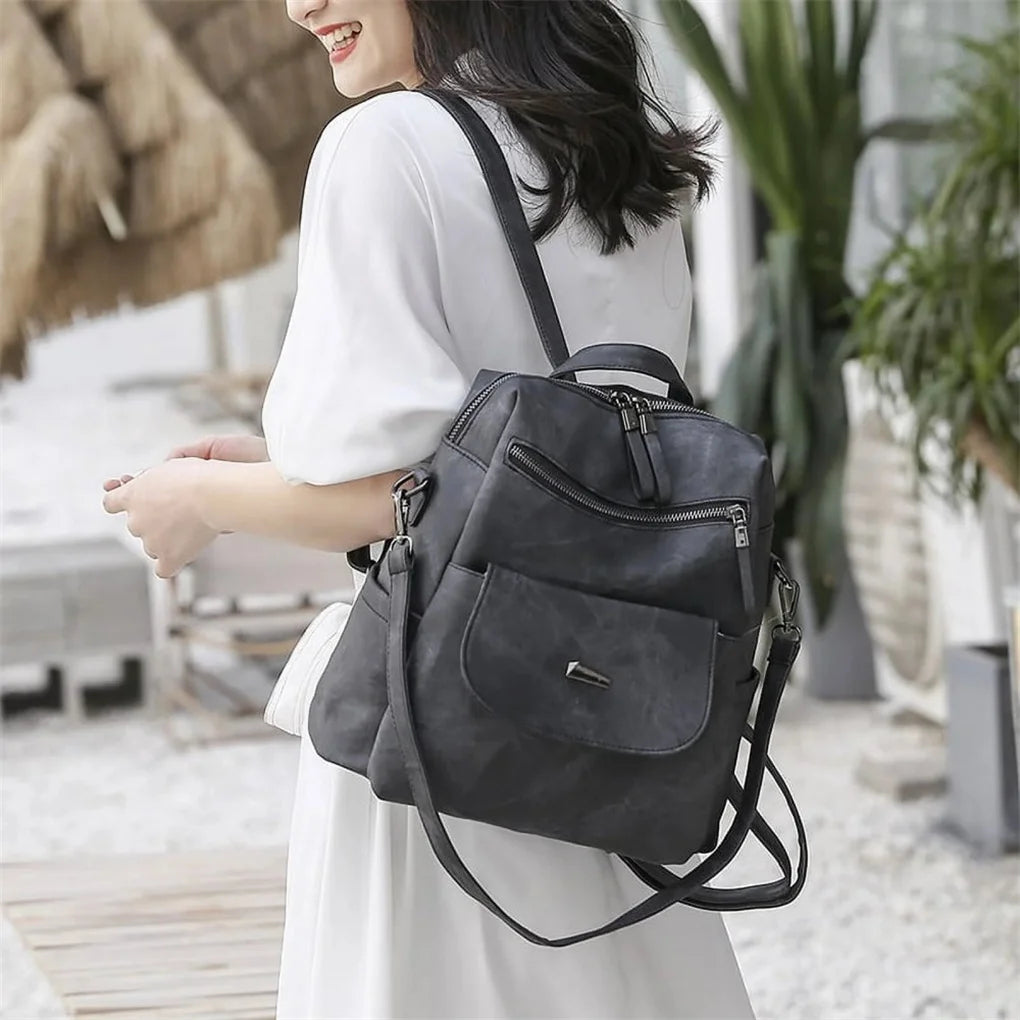2025 Women’s Backpack Purse – Waterproof PU Leather Fashion Shoulder Bag & Casual Handbag for Daily Carry