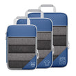 3-6 pcs Compressed Packing Cubes Travel Storage Organizer Set with Shoe Bag & Mesh Visual Luggage Set