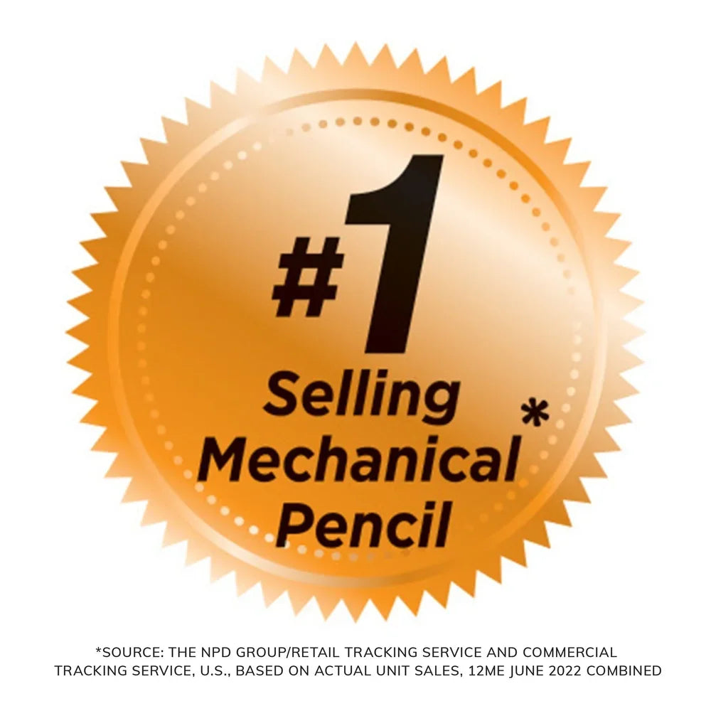 40 Count Mechanical Pencils with Erasers – No.2 Lead 0.7mm Medium Point Bulk Pack for School, Office & Writing