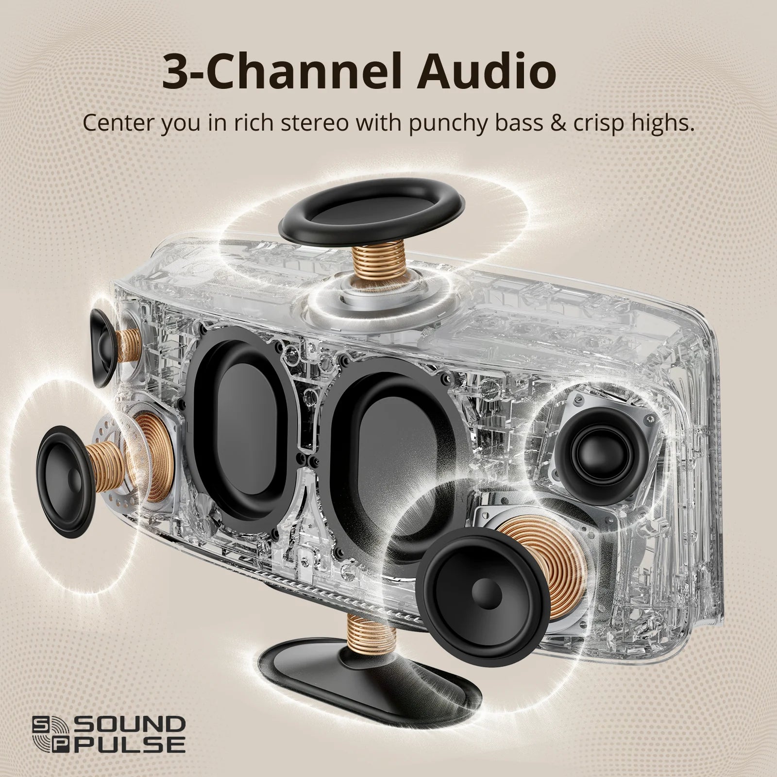 Tronsmart Fiitune X30 Bluetooth Speaker – 80W Hi-Res Home Audio with DSP, IPX6 Waterproof, App Control & Portable Handle