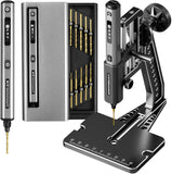 “4-Speed Mini Electric Drill Pen with Benchtop Press – Portable Engraving & DIY Rotary Tool for Crafting & Precision Work”