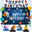 Galactic Glow “Happy Birthday” Space-Themed Banner & Honeycomb Centerpiece Kit