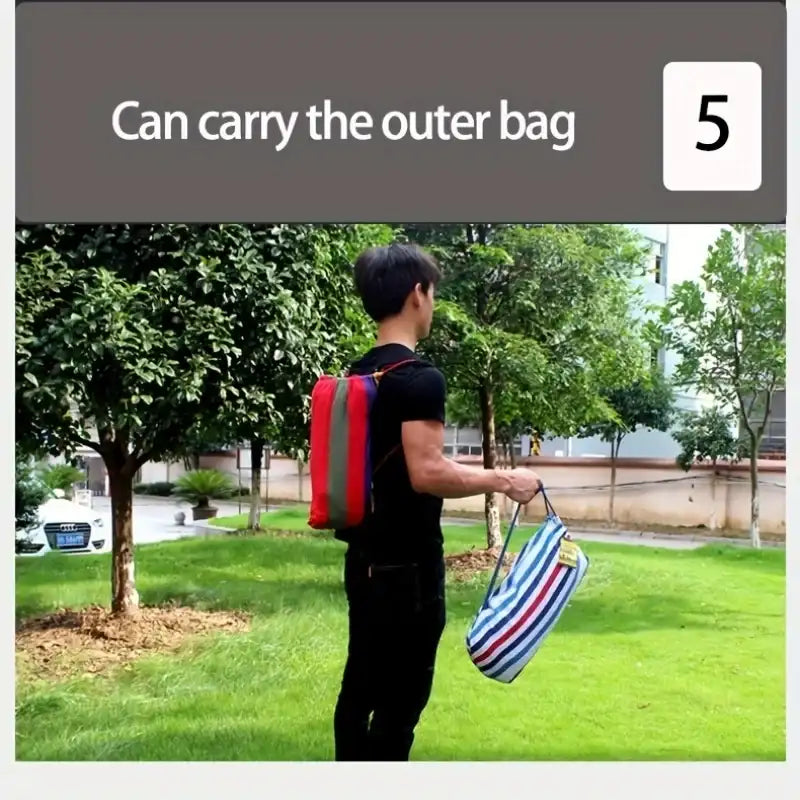 Outdoor Multi-Functional Hammock – Colorful Anti-Flip Garden Leisure Hammock with Tree-Friendly Straps