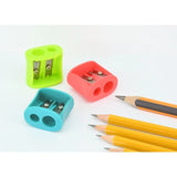 30-Pack 2-Hole Pencil Sharpeners – Durable Steel Blades for School & Art