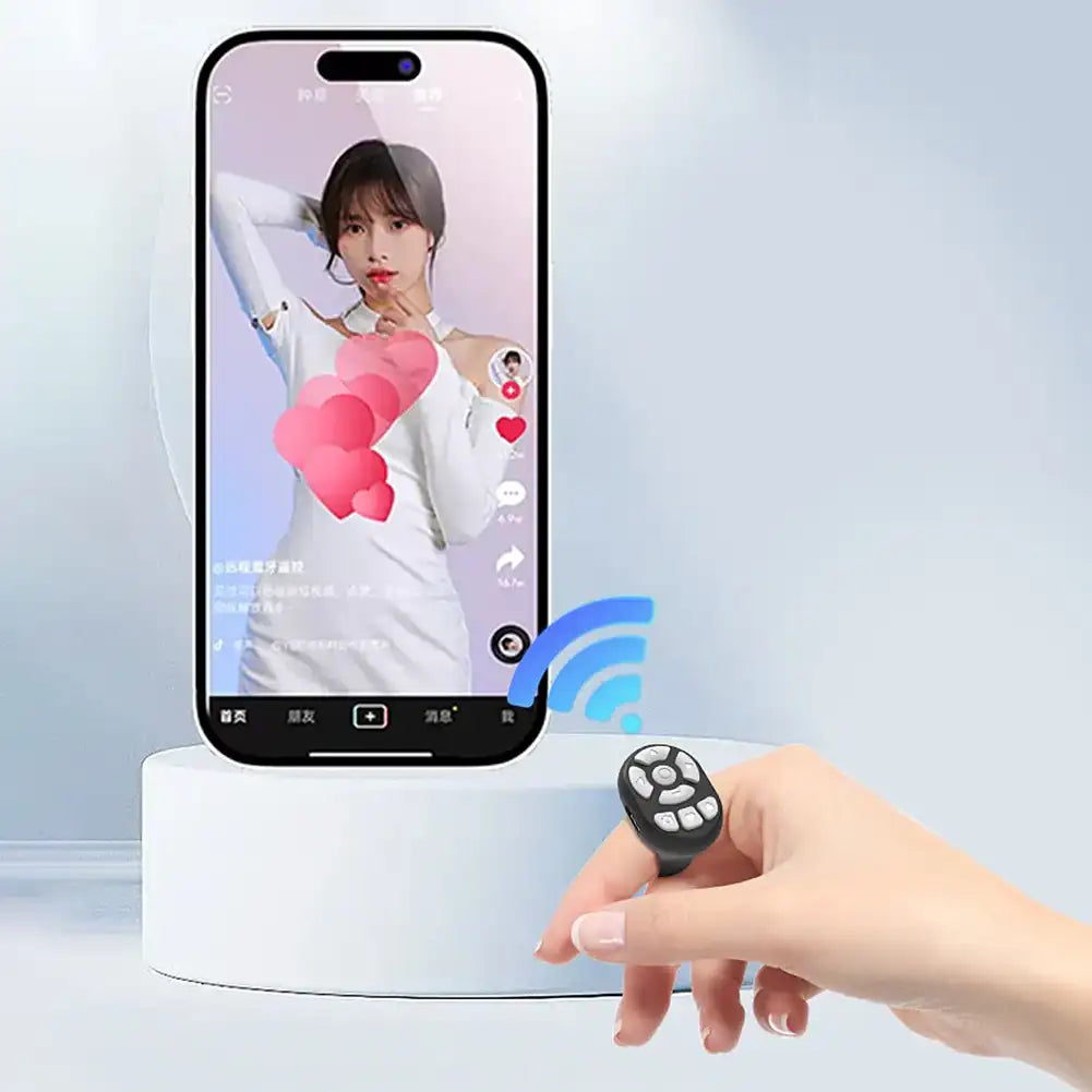 Wireless Bluetooth Remote Control – Selfie & Video Shutter, E-Book Page Turner, Multifunction Controller for iOS & Android
