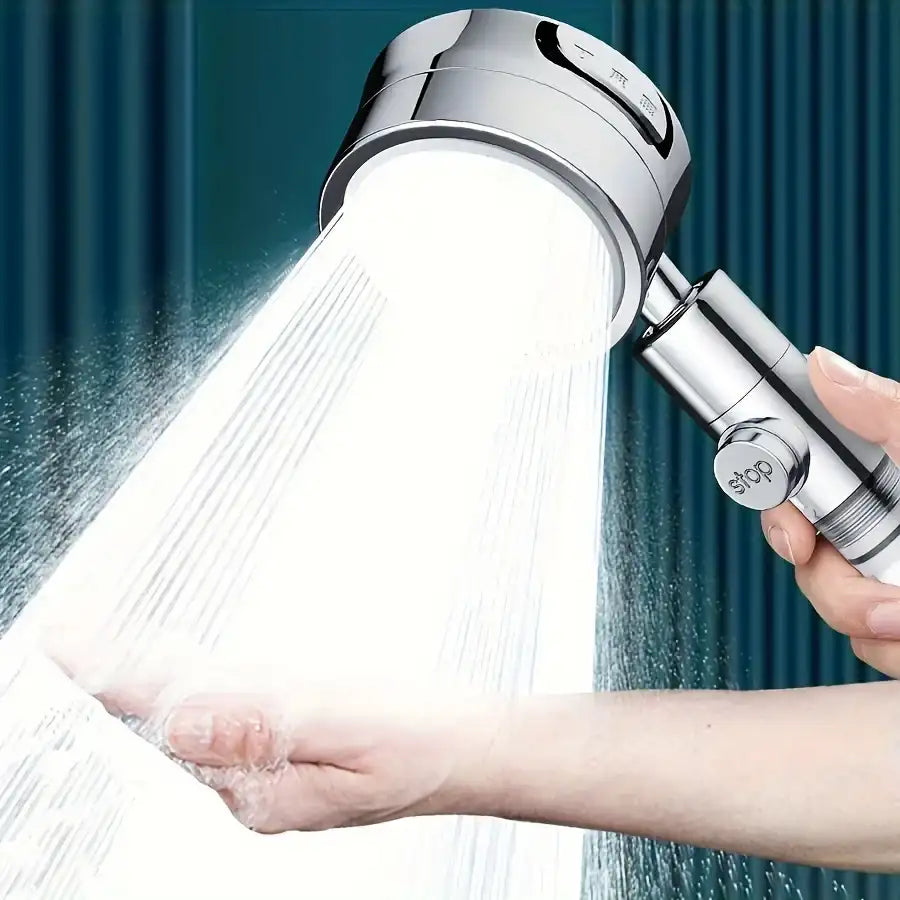 3-Level Adjustable Wall-Mounted Shower Head with Filter – Rain Style 45 cm Painted Surface Bathroom Fixture