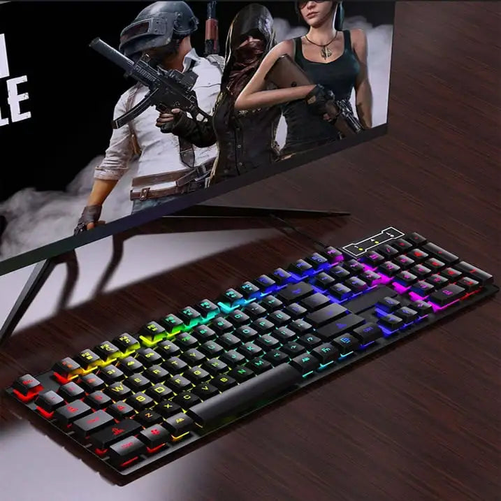 FOREV Keyboard and Mouse Set – USB Wired Combo for PC, Laptop & Desktop, Durable Keys & Optical Mouse