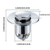 Bathroom Sink Drain Stopper Without Overflow – Stainless Pop-Up Plug with Odour & Leak Blocker