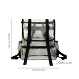Transparent PVC Laptop Backpack – Waterproof Clear Casual Book Bag with Large Capacity for Women & Men