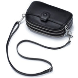 Women’s Genuine Leather Crossbody & Shoulder Bag – Large Capacity Zipper Wallet & Mobile Phone Bag with Adjustable Strap