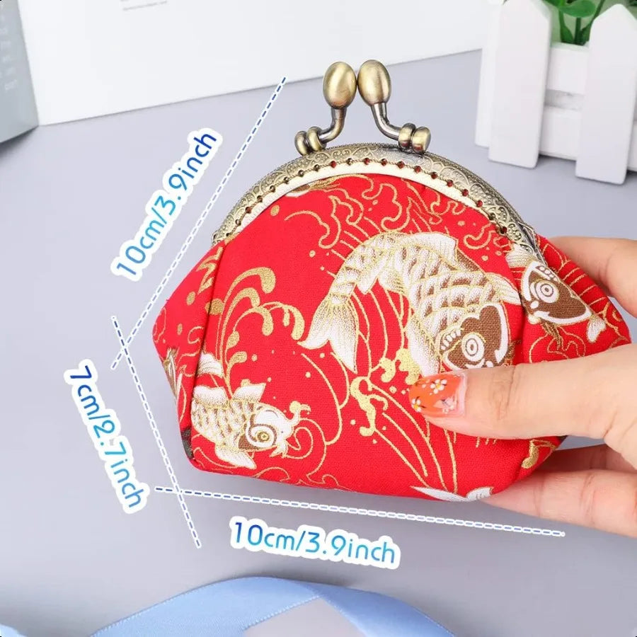 Oyachic Carp Coin Purse – Lucky Fish Design Women’s Small Wallet, Clutch & Change Pouch Ba
