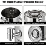 Bymaocar 5-Gallon Stainless Steel Beverage Dispenser Milk Can – Leak-Proof Lid, Heavy-Duty Design