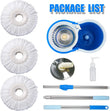 360° Spin Mop & Bucket System – 360 ° Rotating Floor Cleaning Set with Wringer, Extendable Handle & Microfiber Mop Heads