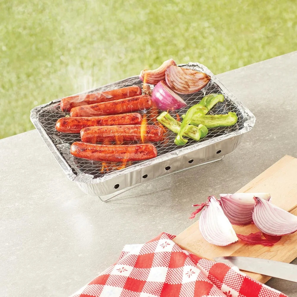 “Disposable Instant Charcoal Grill – Portable 540g Charcoal BBQ for Camping, Tailgating & Outdoor Parties”
