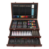 Premium 142-Piece Wooden Art Set 🎨 | Colored Pencils, Oil Pastels, Crayons, Watercolors & Sketchbook | Complete Drawing & Painting Kit