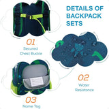 “Mommore Lightweight Kids Backpack with Lunch Box – Preschool & Kindergarten Boys & Girls Elementary School Bookbag”