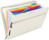 Fireproof File Organizer – 13-Compartment Expanding Folder with Zipper, Handles & Labels 🔥