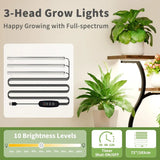 Indoor Plant Stand with Grow Light – 8-Tier 49" Tall Plant Shelf for Indoor Growing, Space-Saving Garden Rack