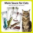 Cat Strips Wet Food 13g × 8pcs – Cod, Tuna & Beef Cat Snacks with Protein & DHA, Tasty Cat Supplement for Healthy Coat
