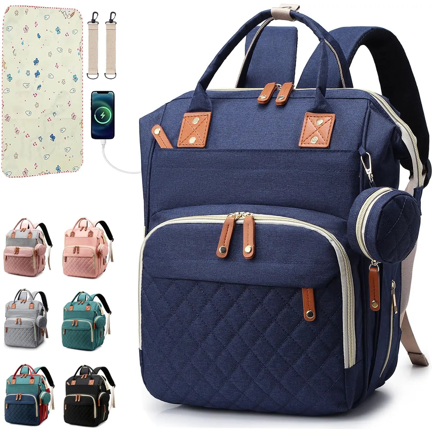 Large-Capacity Multifunctional Diaper Bag Backpack – Travel & Nursing Essentials