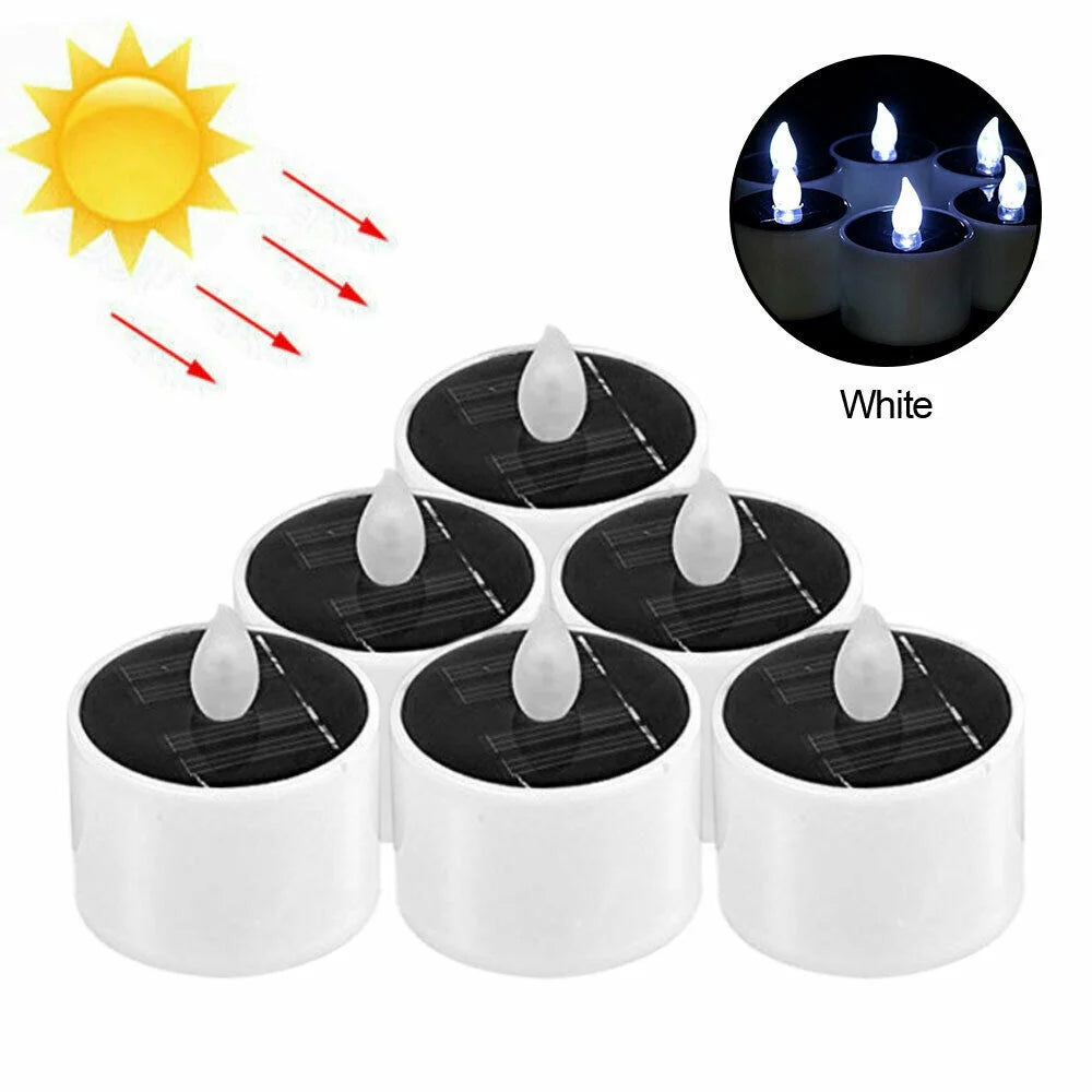 Flameless LED Candle Lights – Warm White Creative Wishing Tea Lamps for Halloween, Wedding & Christmas 🎃🕯️
