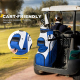 15-Way Cart Golf Bag – Organizer Divider Top, Grab Handles & Rain Cover