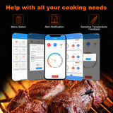 Rayfurn Smart Meat Thermometer – Wireless Bluetooth BBQ Thermometer with Rechargeable Battery & Accurate Food Temperature Measurement