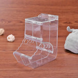 Hamster & Rabbit Food Dispenser – Clear Plastic Automatic Pet Feeder for Guinea Pigs, Small Pets & Rodents with Built-In Food Bowl