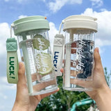 600ml Handy Sports Water Cup with Straw & Tea Partition – Portable Summer Drink Bottle