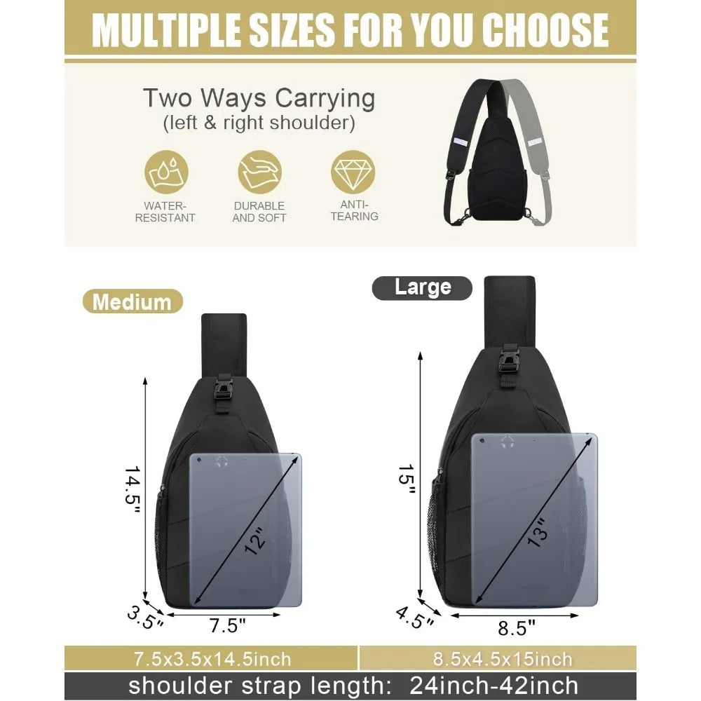 Convertible Strap Crossbody & Sling Bag – Unisex Shoulder Bag for Men & Women