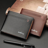 Casual Slim Business Wallet for Men – PU Leather Bifold Short Wallet with Card Holder & Money Clip | Elegant Executive Design