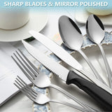 48-Piece Mirror-Polished Stainless Steel Flatware Set – Service for 8 (Forks, Spoons & Knives)