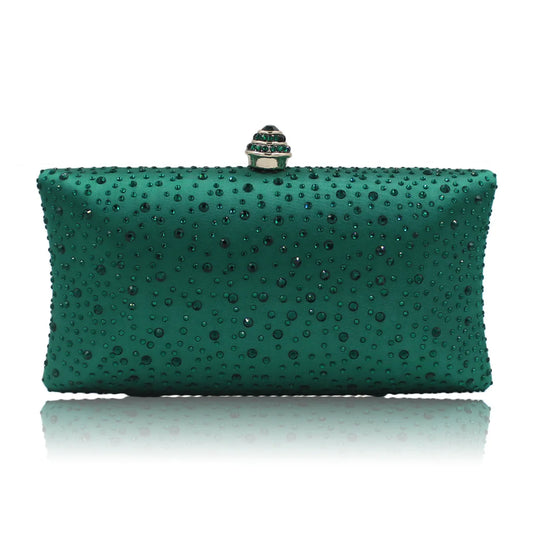 Women’s Fashion Rhinestone Clutch – Shiny PU Leather Handbag & Crossbody Shoulder Bag for Weddings & Parties