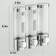 3-in-1 Chamber Wall-Mounted Shower Dispenser & Organizer – Pump for Shampoo, Soap & Conditioner