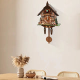 Cuckoo Wooden Wall Clock with Pendulum – Retro Hanging Clock for Bedroom, Living Room & Office Décor