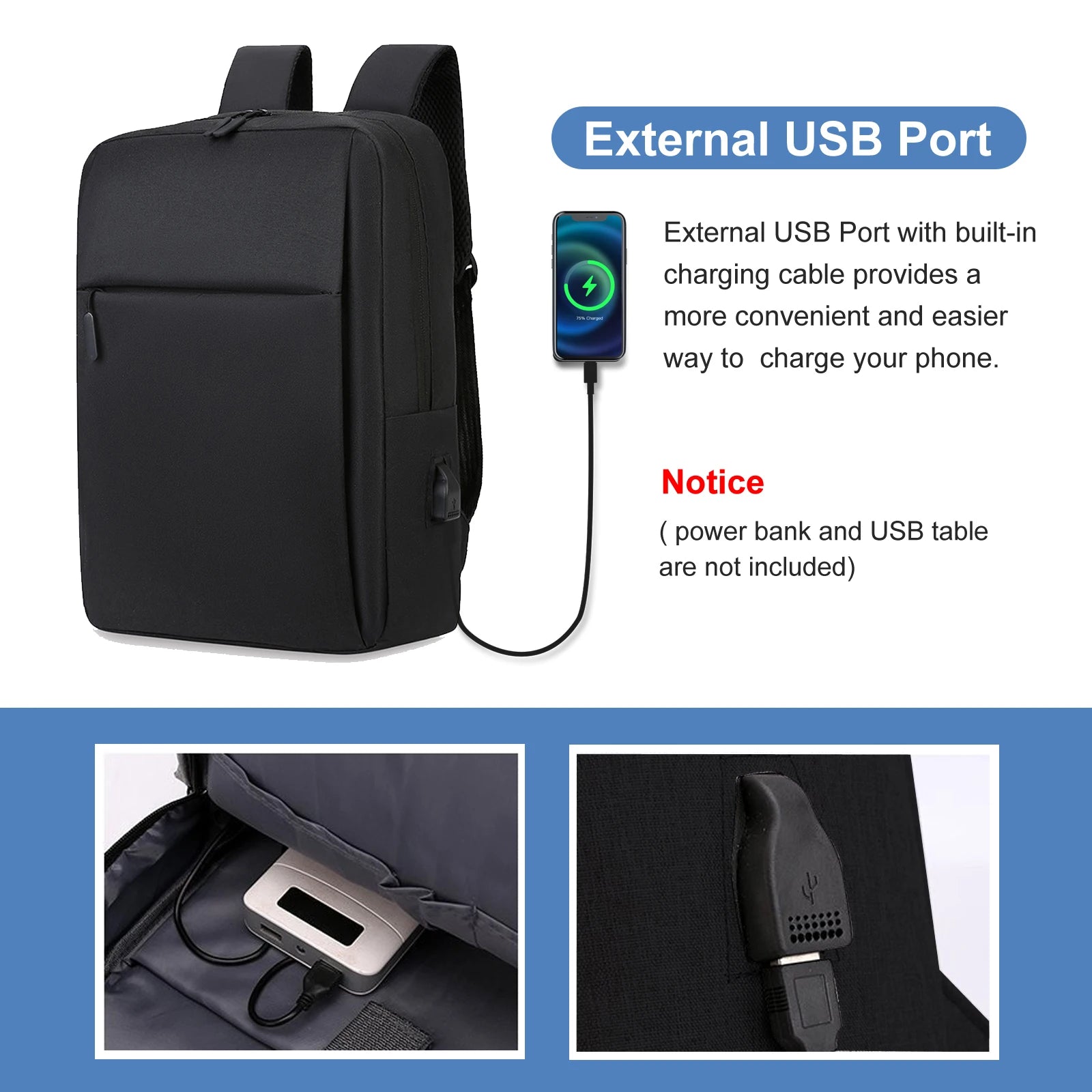 Business Travel Anti-Theft Laptop Backpack – Water-Resistant Rucksack with Organized Compartments