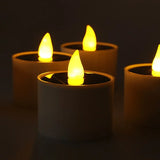 Flameless LED Candle Lights – Warm White Creative Wishing Tea Lamps for Halloween, Wedding & Christmas 🎃🕯️