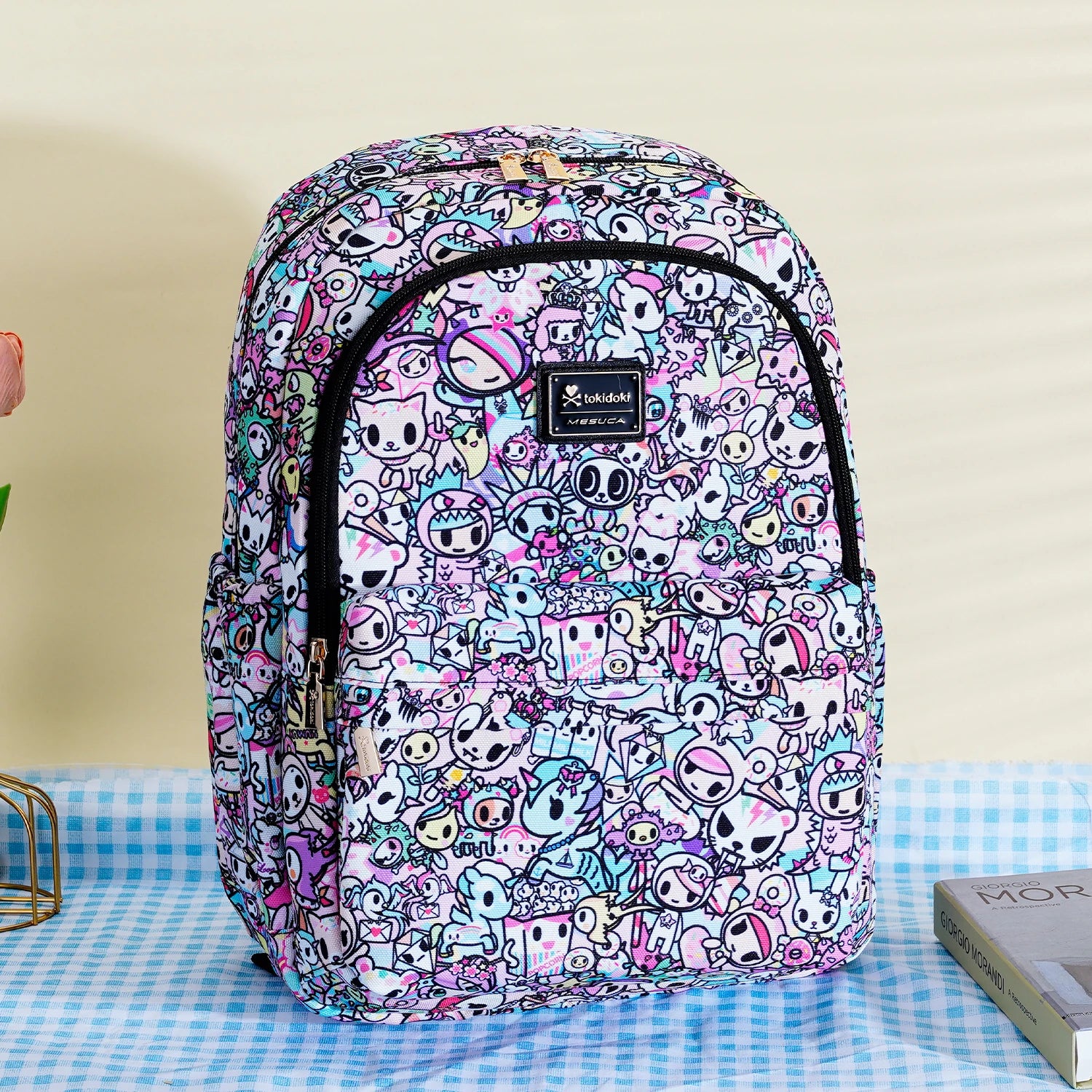 Tokidoki Unicorno Canvas Backpack – Large Capacity Cartoon Laptop Backpack for School, Travel & Office Use