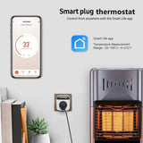 Smart Thermostat Socket – 10A Programmable WiFi Plug with Temperature Control, Tuya App & Voice Assistant Support for Home & Office