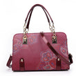 Women’s PU Leather Floral Tote Bag – Fashion Shoulder & Crossbody Handbag with Zipper Closure and Adjustable Strap for Daily Use & Gifts